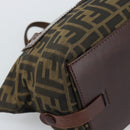 FENDI Zucca Canvas Hand Bag Brown Auth ar14054-16