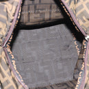 FENDI Zucca Canvas Hand Bag Brown Auth ar14054-11