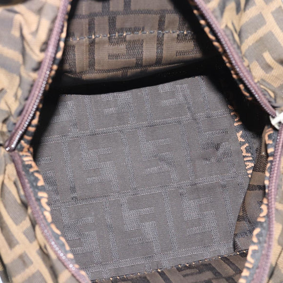 FENDI Zucca Canvas Hand Bag Brown Auth ar14054