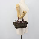 FENDI Zucca Canvas Hand Bag Brown Auth ar14054-21
