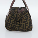 FENDI Zucca Canvas Hand Bag Brown Auth ar14054-3