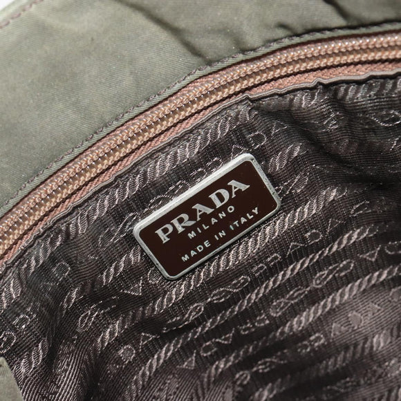 PRADA Tote Bag Nylon Khaki Auth ar14056