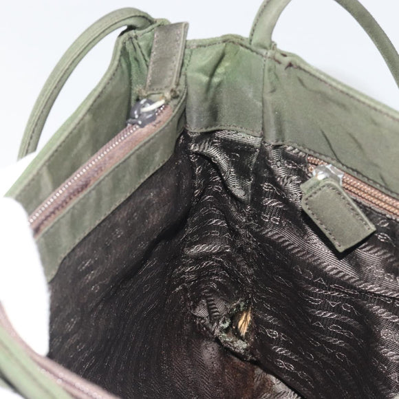 PRADA Tote Bag Nylon Khaki Auth ar14056