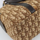 Christian Dior Trotter Canvas Hand Bag Brown Gold Auth ar14057A-13