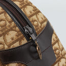 Christian Dior Trotter Canvas Hand Bag Brown Gold Auth ar14057A-14