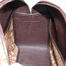 Christian Dior Trotter Canvas Hand Bag Brown Gold Auth ar14057A-18