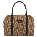 Christian Dior Trotter Canvas Hand Bag Brown Gold Auth ar14057A-2