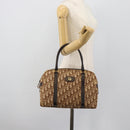 Christian Dior Trotter Canvas Hand Bag Brown Gold Auth ar14057A-21