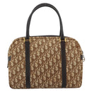 Christian Dior Trotter Canvas Hand Bag Brown Gold Auth ar14057A-3