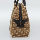Christian Dior Trotter Canvas Hand Bag Brown Gold Auth ar14057A-4