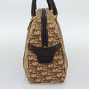 Christian Dior Trotter Canvas Hand Bag Brown Gold Auth ar14057A-5