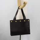 Salvatore Ferragamo Tote Bag Leather Brown Gold Auth ar14058-23