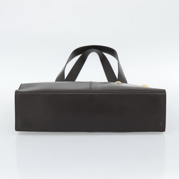 Salvatore Ferragamo Tote Bag Leather Brown Gold Auth ar14058