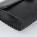 Christian Dior Shoulder Bag Leather Black Gold Auth ar14060-11