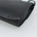 Christian Dior Shoulder Bag Leather Black Gold Auth ar14060-12