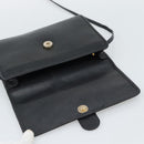 Christian Dior Shoulder Bag Leather Black Gold Auth ar14060-14