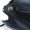 Christian Dior Shoulder Bag Leather Black Gold Auth ar14060-18