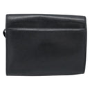 Christian Dior Shoulder Bag Leather Black Gold Auth ar14060-3