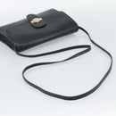 Christian Dior Shoulder Bag Leather Black Gold Auth ar14060-7