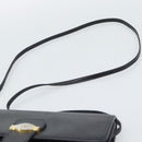 Christian Dior Shoulder Bag Leather Black Gold Auth ar14060-8