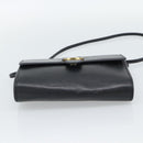 Christian Dior Shoulder Bag Leather Black Gold Auth ar14060-9