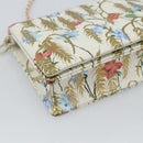 Christian Dior Chain Shoulder Bag Leather White Gold Auth ar14061SM-11