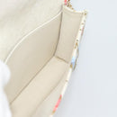 Christian Dior Chain Shoulder Bag Leather White Gold Auth ar14061SM-18