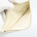 Christian Dior Chain Shoulder Bag Leather White Gold Auth ar14061SM-25