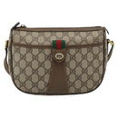GUCCI GG Supreme Shoulder Bag PVC Leather Beige Gold 89 02 032 Auth ar14062-2