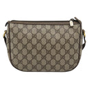 GUCCI GG Supreme Shoulder Bag PVC Leather Beige Gold 89 02 032 Auth ar14062-3