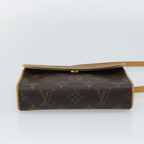 LOUIS VUITTON Monogram Pochette Florentine Waist Bag M51855 LV Auth ar14063
