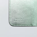 FENDI Compact Wallet Leather Green Silver 8M0490 Auth ar14064M-19