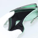 FENDI Compact Wallet Leather Green Silver 8M0490 Auth ar14064M-9