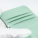 FENDI Compact Wallet Leather Green Silver 8M0490 Auth ar14064M-20