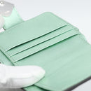 FENDI Compact Wallet Leather Green Silver 8M0490 Auth ar14064M-22