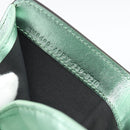 FENDI Compact Wallet Leather Green Silver 8M0490 Auth ar14064M-11