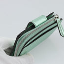 FENDI Compact Wallet Leather Green Silver 8M0490 Auth ar14064M-5