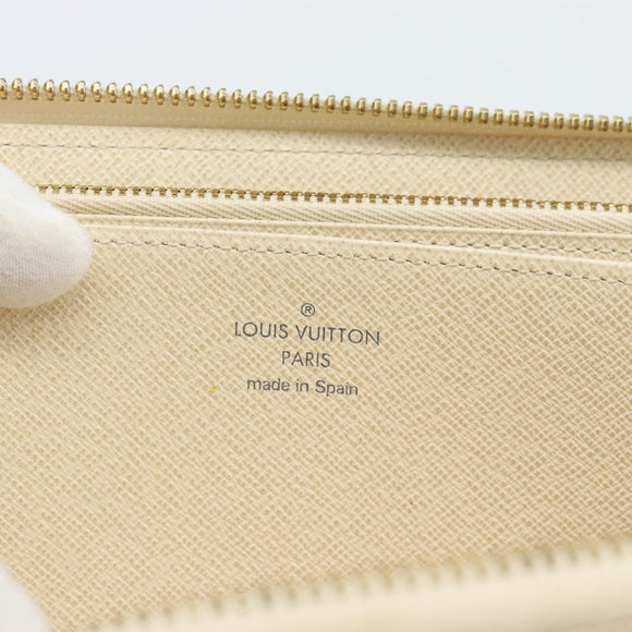 LOUIS VUITTON Damier Azur Zippy Wallet Long Wallet N60019 LV Auth ar14067V