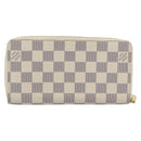 LOUIS VUITTON Damier Azur Zippy Wallet Long Wallet N60019 LV Auth ar14067V-2