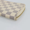LOUIS VUITTON Damier Azur Zippy Wallet Long Wallet N60019 LV Auth ar14067V-7