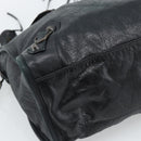 BALENCIAGA The City Hand Bag Leather Black 115748 Auth ar14069-16