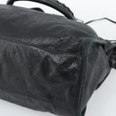 BALENCIAGA The City Hand Bag Leather Black 115748 Auth ar14069-17