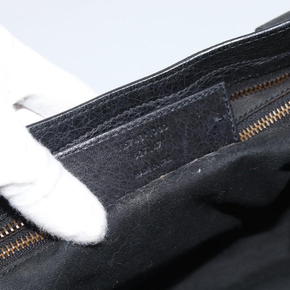 BALENCIAGA The City Hand Bag Leather Black 115748 Auth ar14069