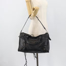 BALENCIAGA The City Hand Bag Leather Black 115748 Auth ar14069-28