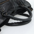BALENCIAGA The City Hand Bag Leather Black 115748 Auth ar14069-7