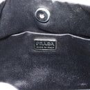 PRADA Nylon Hand Bag Beige Silver Auth ar14070-20