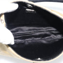PRADA Nylon Hand Bag Beige Silver Auth ar14070-10