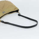 PRADA Nylon Hand Bag Beige Silver Auth ar14070-7