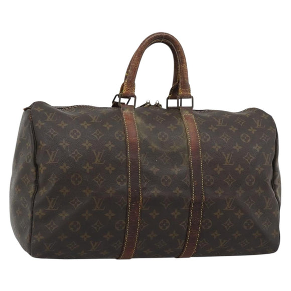 LOUIS VUITTON Monogram Keepall 50 Boston Bag M41426 LV Auth ar14072