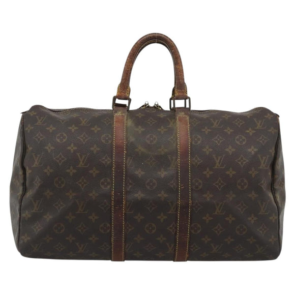 LOUIS VUITTON Monogram Keepall 50 Boston Bag M41426 LV Auth ar14072